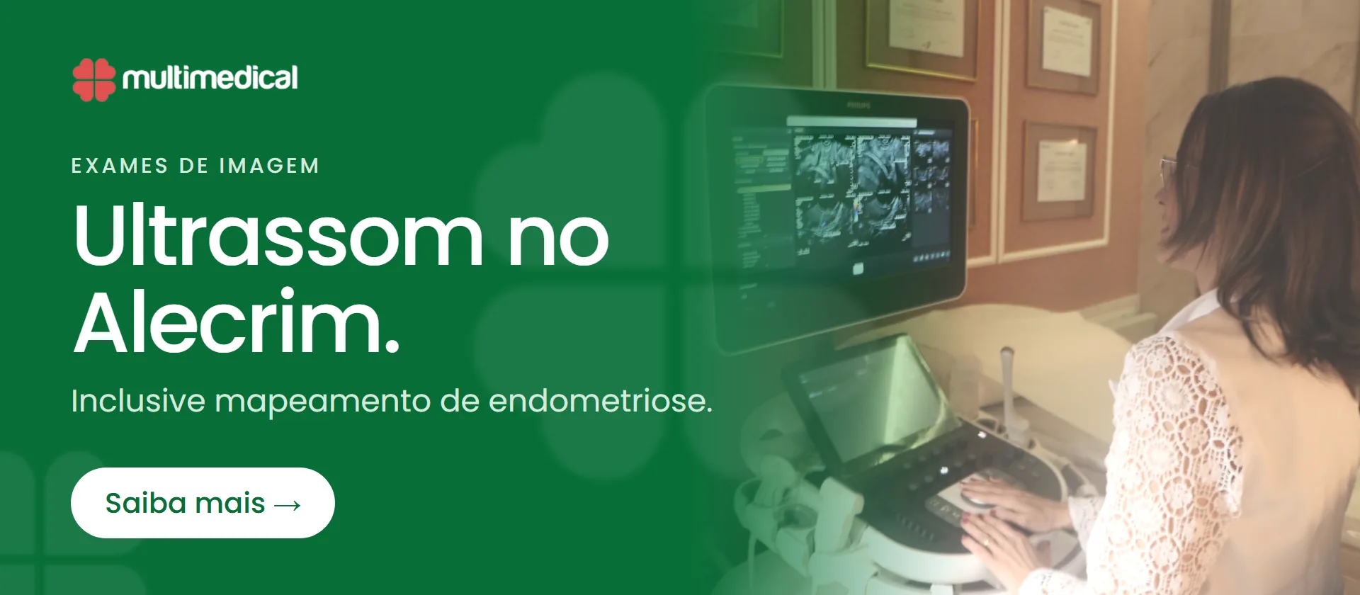 Exames de imagem. Ultrassom no Alecrim, inclusive mapeamento de endometriose. Saiba mais